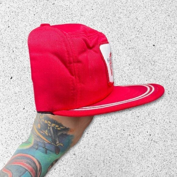 Vintage red wing boots rare trucker hat red white true vintage grail - Picture 2 of 5